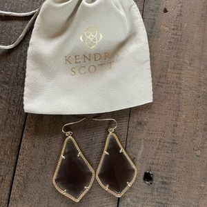 Long retired Kendra Scott Alexandra earrings are beautiful in Smokey gray.